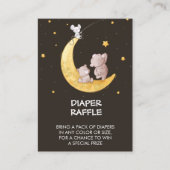 Whimsical Moon and Stars Baby shower Luier Raffle Informatiekaartje (Voorkant)