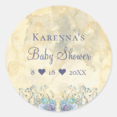 Whimsical Moon Baby shower Envelope Seal Ronde Sticker (Voorkant)