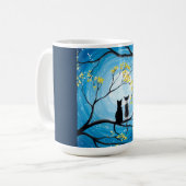 Whimsical Moon met katten Koffiemok (Voorkant links)