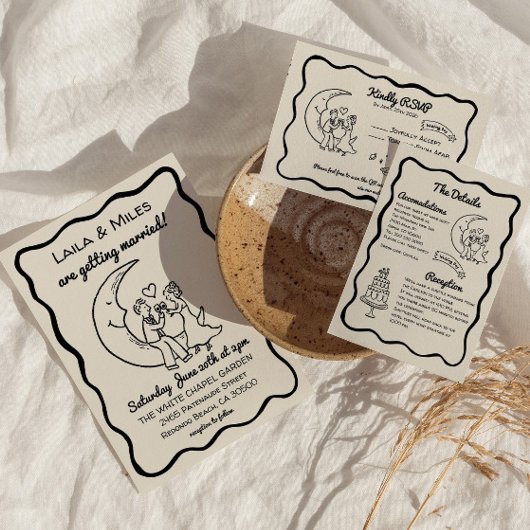 Whimsical Moon RSVP Response Card