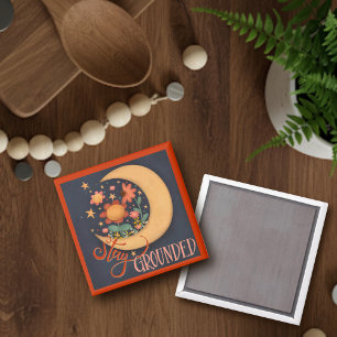 Whimsical Moon Stay Grond Quote Inspirivity Magneet