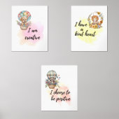 Whimsical Motivatie Animal Affirmation Prints (Voorkant)