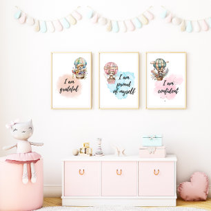 Whimsical Motivatie Animal Affirmation Prints