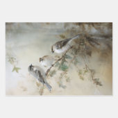 Whimsical Mouse, Birds, Aussie Drip Paint Inpakpapier Vel (Voorkant 2)