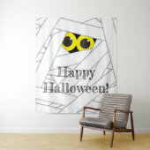 Whimsical Mummy Halloween Party Achtergrond Wandkleed (In situ)