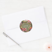 Whimsical Mushroom Baby Shower Ronde Sticker (Envelop)