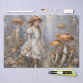 Whimsical Mushroom Fairy Decoupage Tissuepapier (Craft)