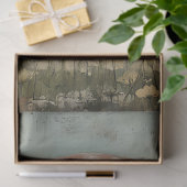 Whimsical Mushroom Fairy in een bloemenweide kunst Tissuepapier (Geschenk)