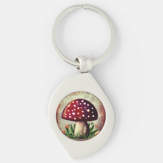 Whimsical Mushroom & Fungi Motif – Nature-Inspired Sleutelhanger (Voorkant)