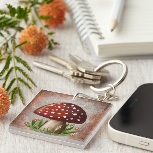 Whimsical Mushroom & Fungi Motif – Nature-Inspired Sleutelhanger (Voorkant Rechts)