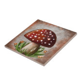 Whimsical Mushroom & Fungi Motif – Nature-Inspired Tegeltje (Zijkant)