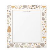 Whimsical Mushroom Patroon Aangepaste Naam Notitieblok (Voorkant)