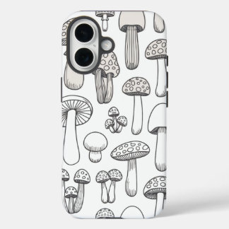 Whimsical Mushroom Patroon iPhone 16 Hoesje