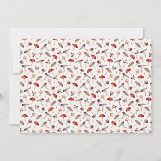 Whimsical Mushroom Patroon Notitiekaartje (Achterkant)