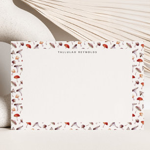 Whimsical Mushroom Patroon Notitiekaartje