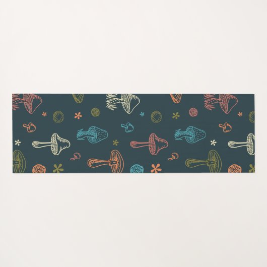 Whimsical Mushroom patroon Yogamat (Achterkant (horizontaal))