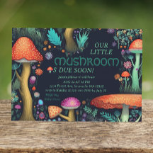 Whimsical Mushroom Woodland Forest Baby shower