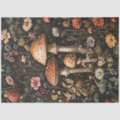 Whimsical Mushrooms en Wildflowers Decoupage Tissuepapier (Voorkant)