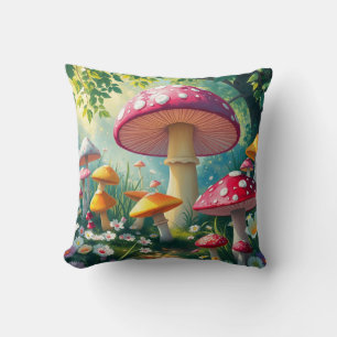 Whimsical Mushrooms Enchanted Forest Kussen