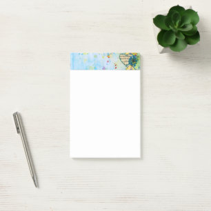 Whimsical Muzikale Geschilderde Hart Header Post-it® Notes