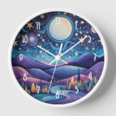 Whimsical nacht grote maan landschap (Voorkant)