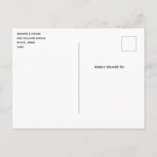 Whimsical Nacht Grote Maan Landschap Bruiloft Aankondigingskaart (Achterkant)