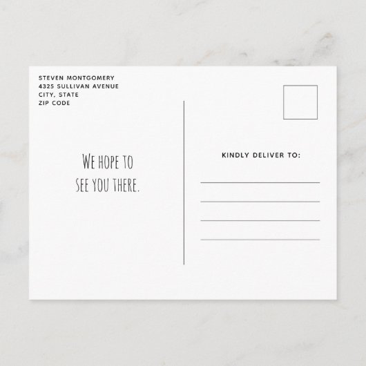 Whimsical Nacht Grote Maan Landschap Verjaardag Uitnodiging Briefkaart (Achterkant)