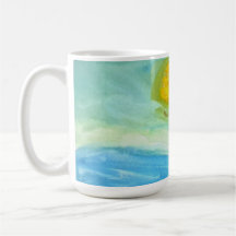 Whimsical Naïeve Kunst Zon Landschap