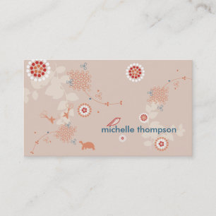 Whimsical Natuur Mammie Calling Card Contactkaartje