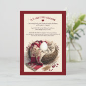 Whimsical Nesting Party Cozy Warm Nest Baby Egg Kaart (Staand voorkant)