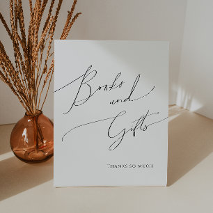 Whimsical Neutral Baby shower Boeken en geschenken Reclamebord Met Voetstuk