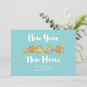 Whimsical New Year New Home Announge Aankondiging (Staand voorkant)