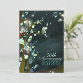 Whimsical Night 50th Anniversary Party Kaart (Staand voorkant)