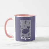 Whimsical Night Cat Folk Art Custom Mug Mok (Links)