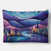 Whimsical Night - rivier, bomen en bergen Etui (Achterkant)
