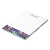 Whimsical Night - rivier, bomen en bergen Notitieblok (Gedraaid)