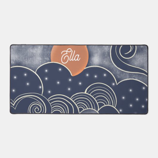 Whimsical Night Sky Desk Mat (Voorkant)