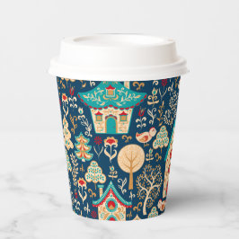 Whimsical Nordic Houses Papieren Bekers