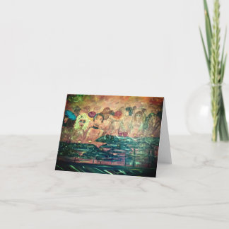 Whimsical Note Kaart, Groet, Uitnodiging