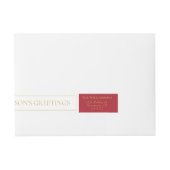 Whimsical Notenkraker in het rood Adreslabel Wikkel (Voorkant)