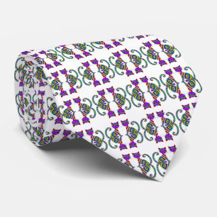 Whimsical Novelty Zeer Cool Cat Pattern Stropdas