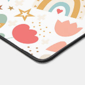 Whimsical Nursery Pattern met wolken en sterren Bureaumat (Hoek)