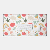 Whimsical Nursery Pattern met wolken en sterren Bureaumat (Keyboard & Muis)