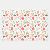 Whimsical Nursery Pattern met wolken en sterren Inpakpapier Vel (Voorkant 2)