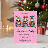 Whimsical Nutcracker& Christmas Tree Holiday Party Kaart