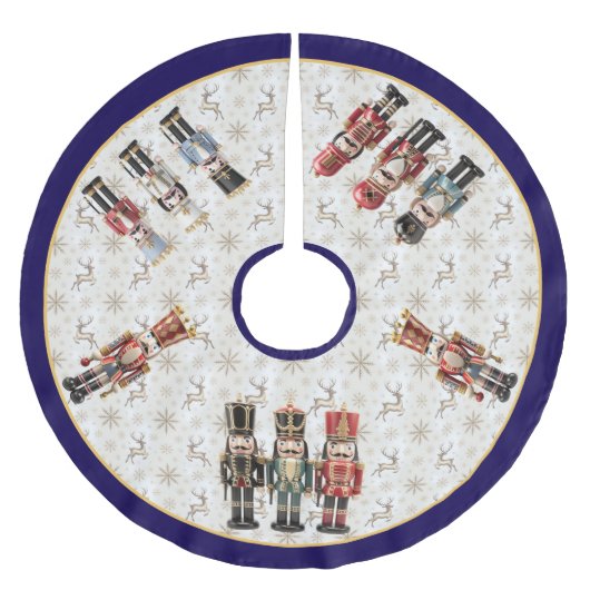 Whimsical Nutcracker Christmas Tree Skirt  Kerstboom Rok (Voorkant)