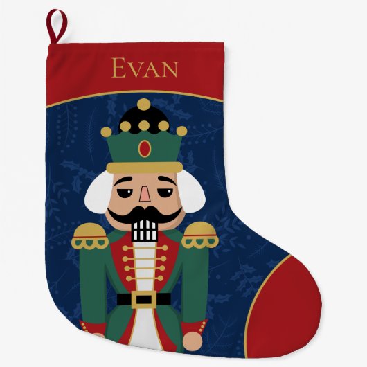 Whimsical Nutcracker Grote Kerstsok (Voorkant)