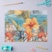 Whimsical Oceaan Bloemen & Vis Tissuepapier (Craft)