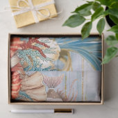 Whimsical Oceaan Bloemen & Vis Tissuepapier (Geschenk)