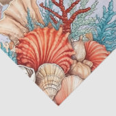 Whimsical Oceaan Bloemen & Vis Tissuepapier (Detail)